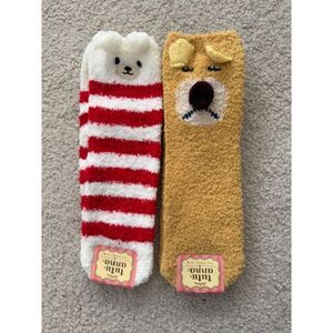 Tutuanna Fuzzy Animal Terry Socks (Set of 2) – One Size, BNWT